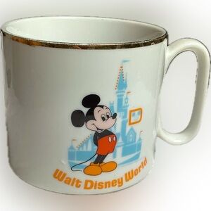 Vintage Walt Disney World Mug Mickey Castle 1970’s